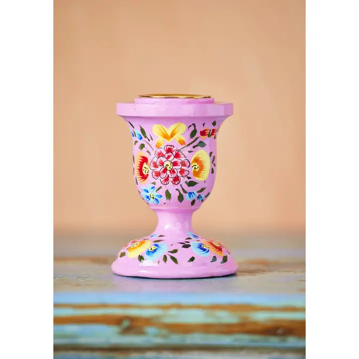 Hand Painted Kashmiri Candlestick - colours selected at random-Top 30 Christmas-Little Fish Co.