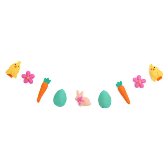 Easter shapes felt Garland-Fun-Little Fish Co.