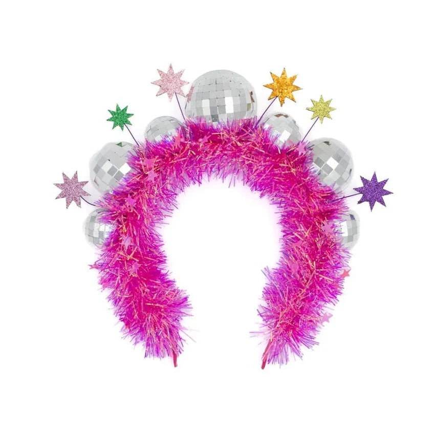 Let It Shine Disco Tinsel Headband