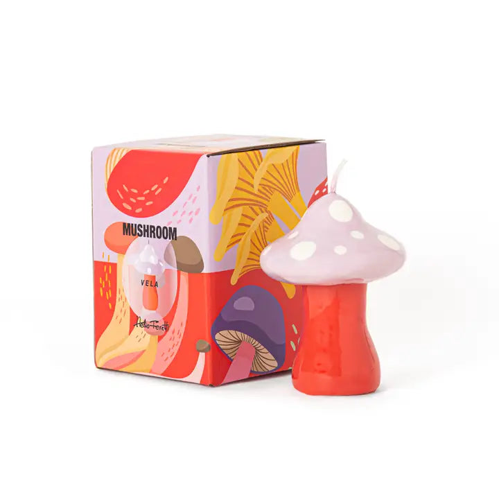 Small Pinkish Mushroom candle-Top 30 Party-Little Fish Co.