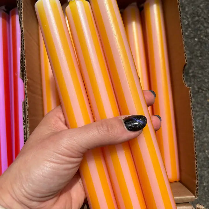 Pinstripe candle - selected colours-Top 30 Party-Little Fish Co.