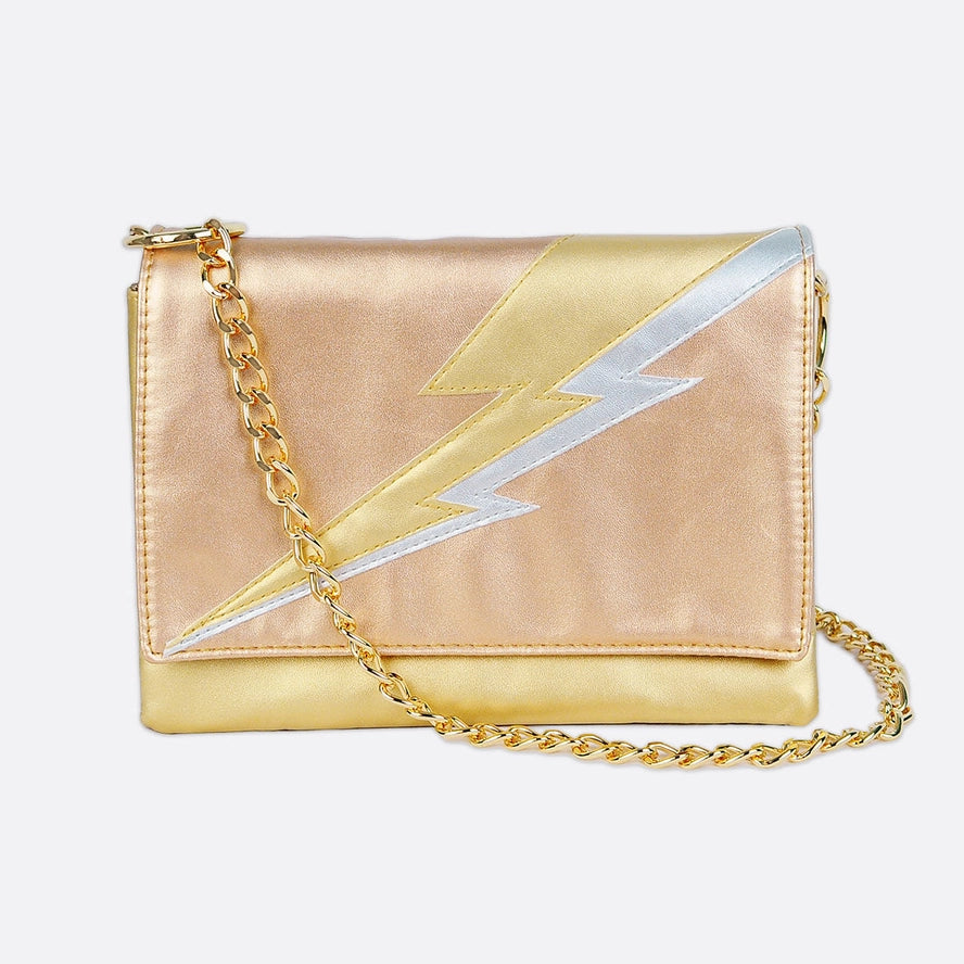 Convertible lightening bolt clutch in Opening night-New Arrivals-Little Fish Co.