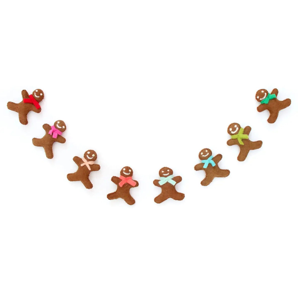 Gingerbread man felt garland