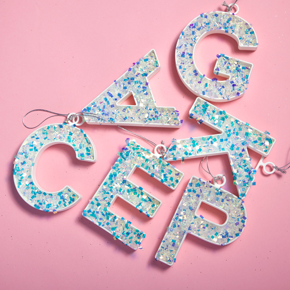 Iridescent Letter Ornaments - sample one only-Little Fish Co.