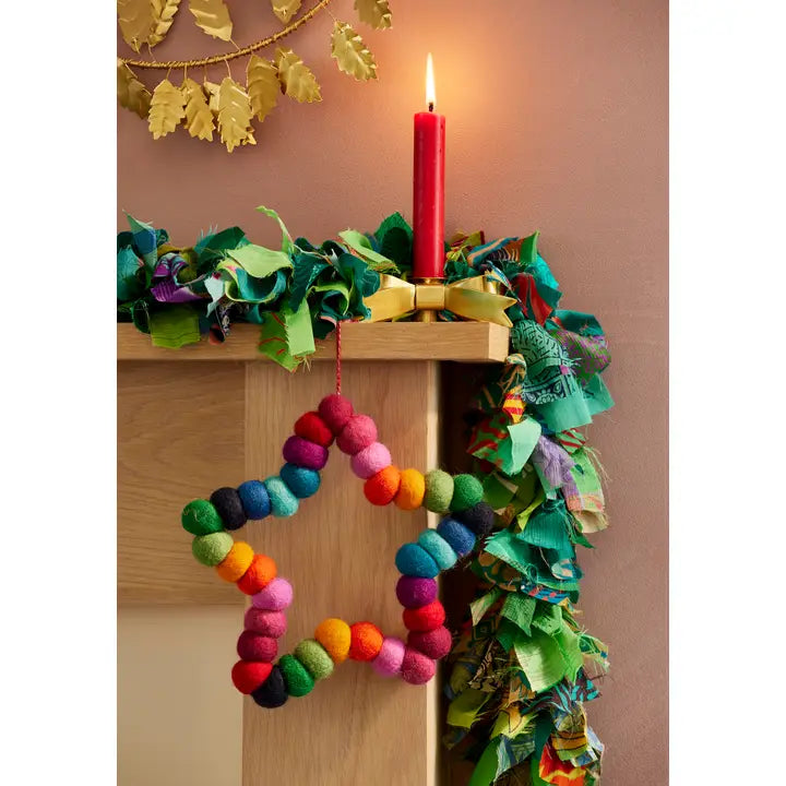 Chunky Rainbow Star Wreath-Little Fish Co.