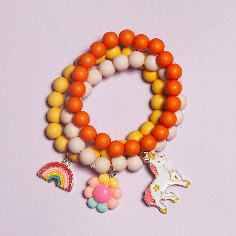 Orange Charm bracelet set - Kids-Little Fish Co.