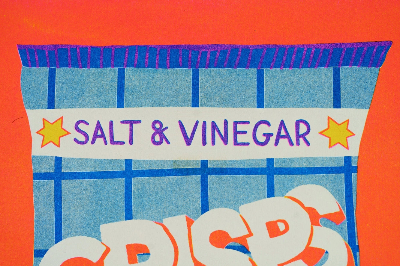 Crisps Riso Print-Top 30 Art-Little Fish Co.