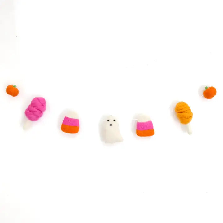 I Want Candy Halloween Felt Garland-Little Fish Co.