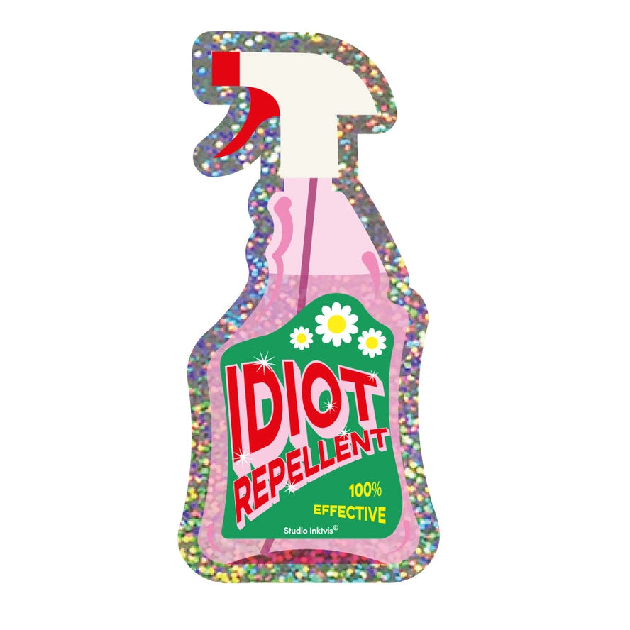 Glitter Sticker Idiot Repellent Spray-Top 30 Stationary-Little Fish Co.