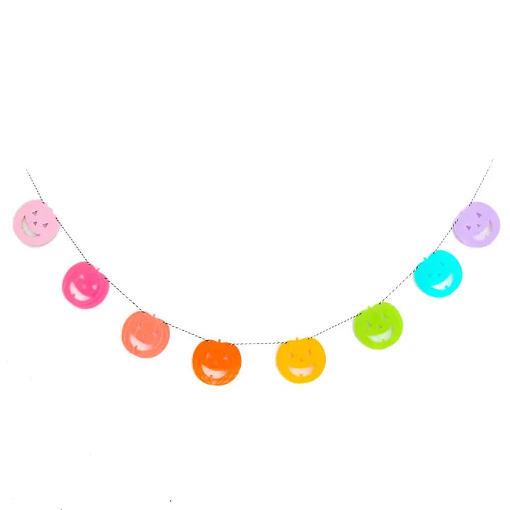 Jack O’Lantern Pumpkin Halloween Garland-Little Fish Co.