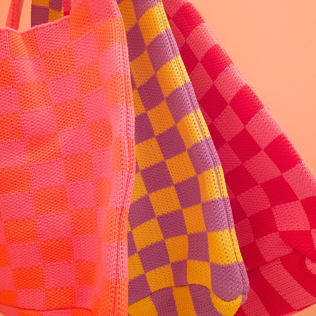 Las Vegas Slouch Bag - Neon Orange / Pink-New Arrivals-Little Fish Co.