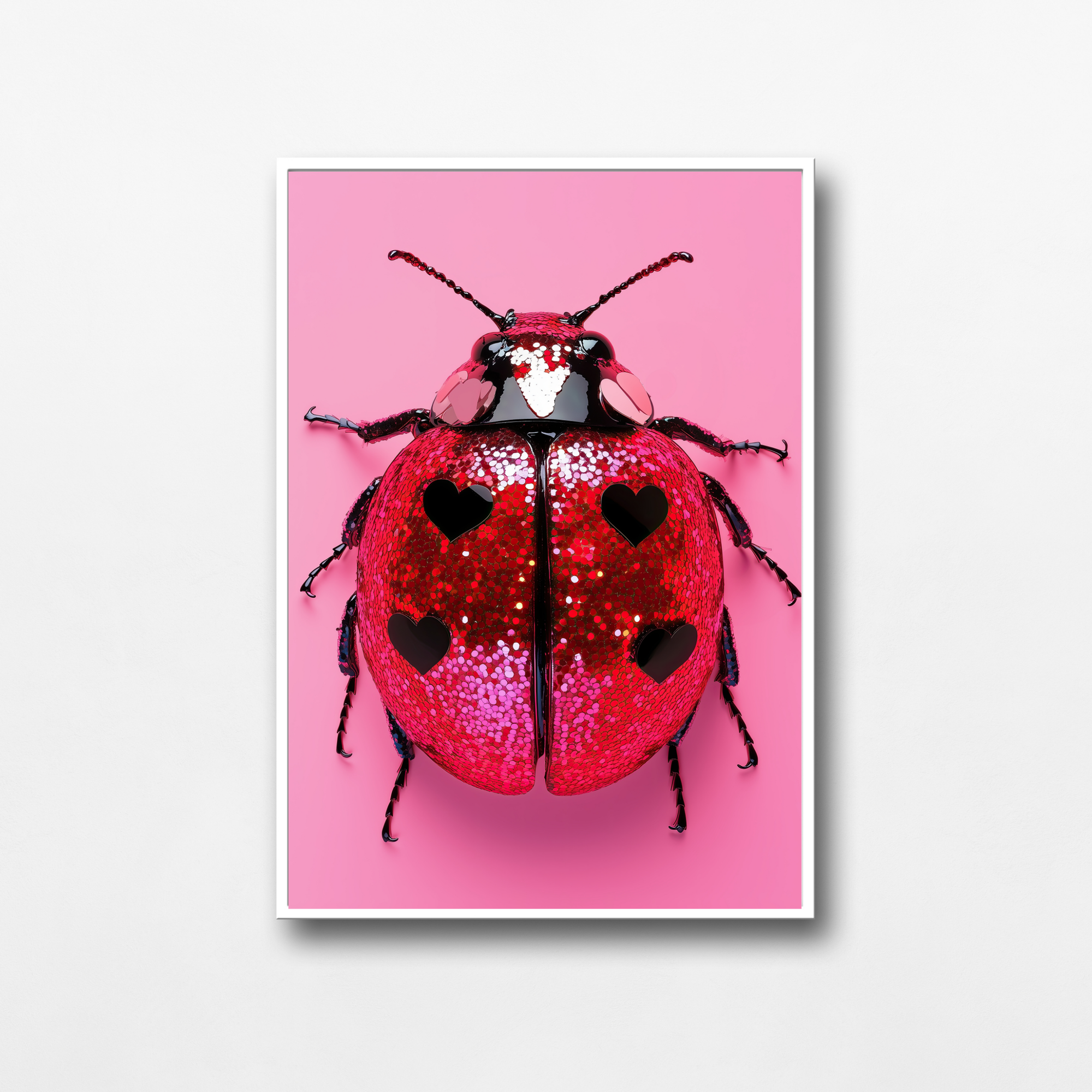 Ladybird - Red hearts-Top 30 Art-Little Fish Co.