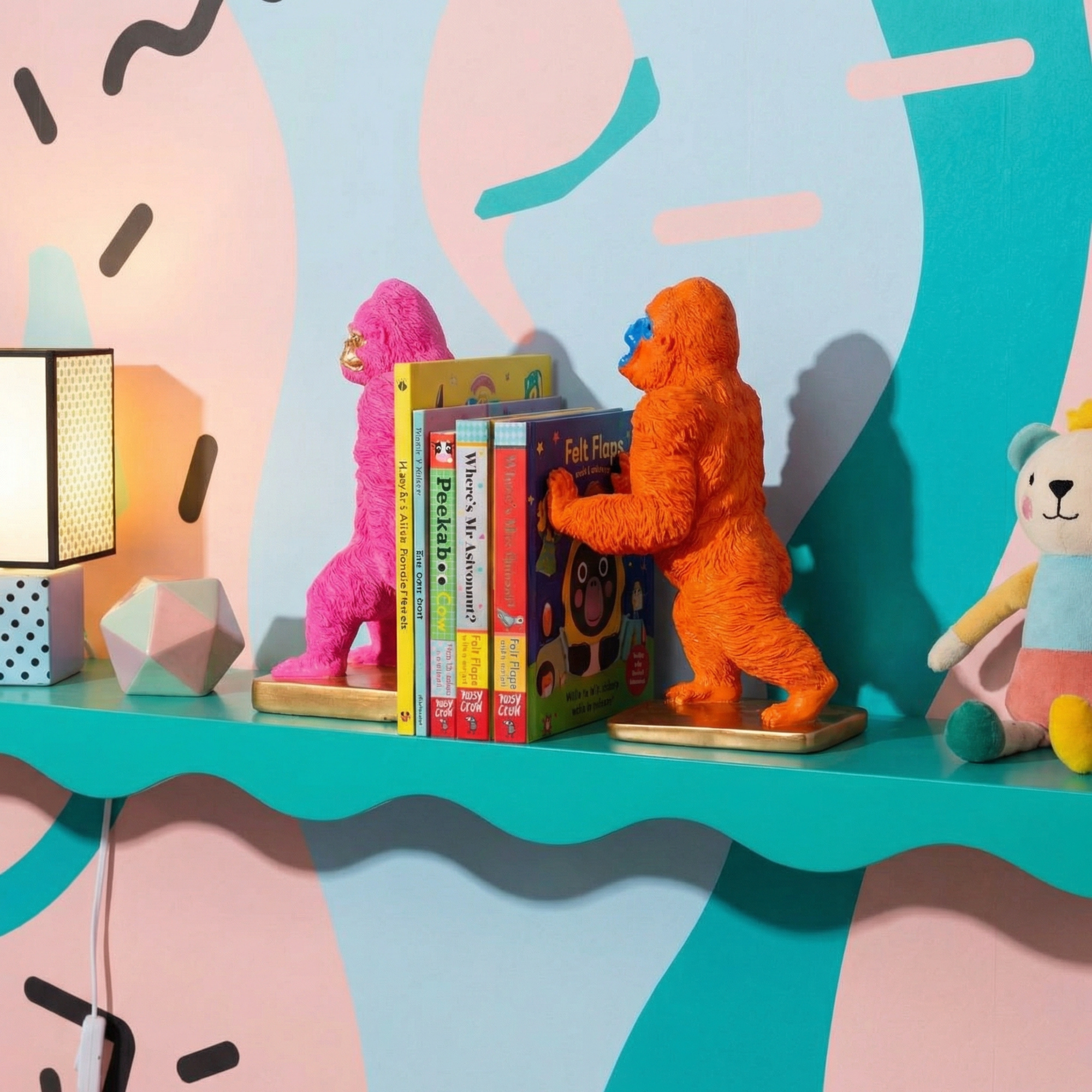 Alfie and Anna Gorilla Bookends (Set of 2)-New Arrivals-Little Fish Co.