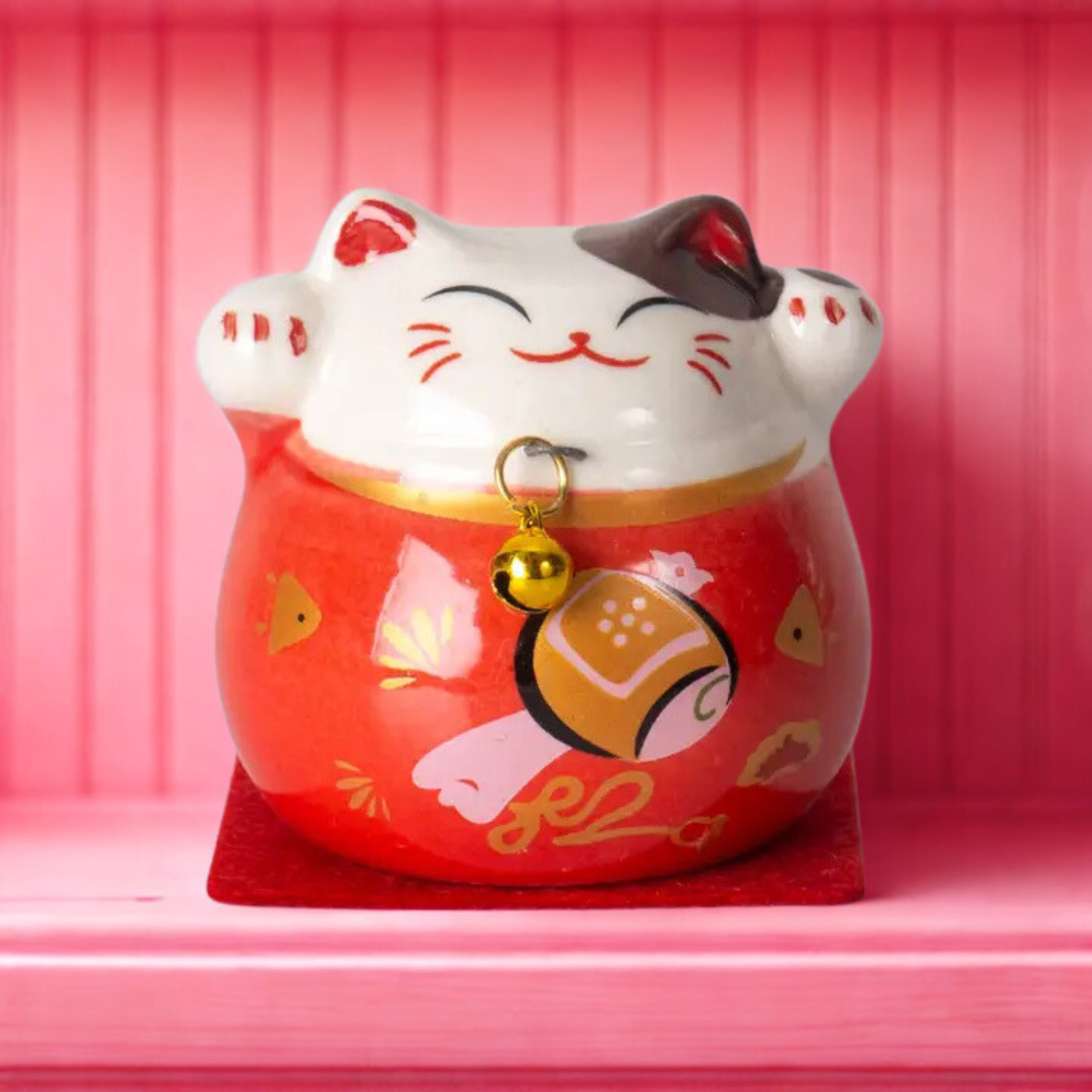 2 Inch Tall Maneki Neo Lucky Cat Figurine-Top 30 Decor-Little Fish Co.