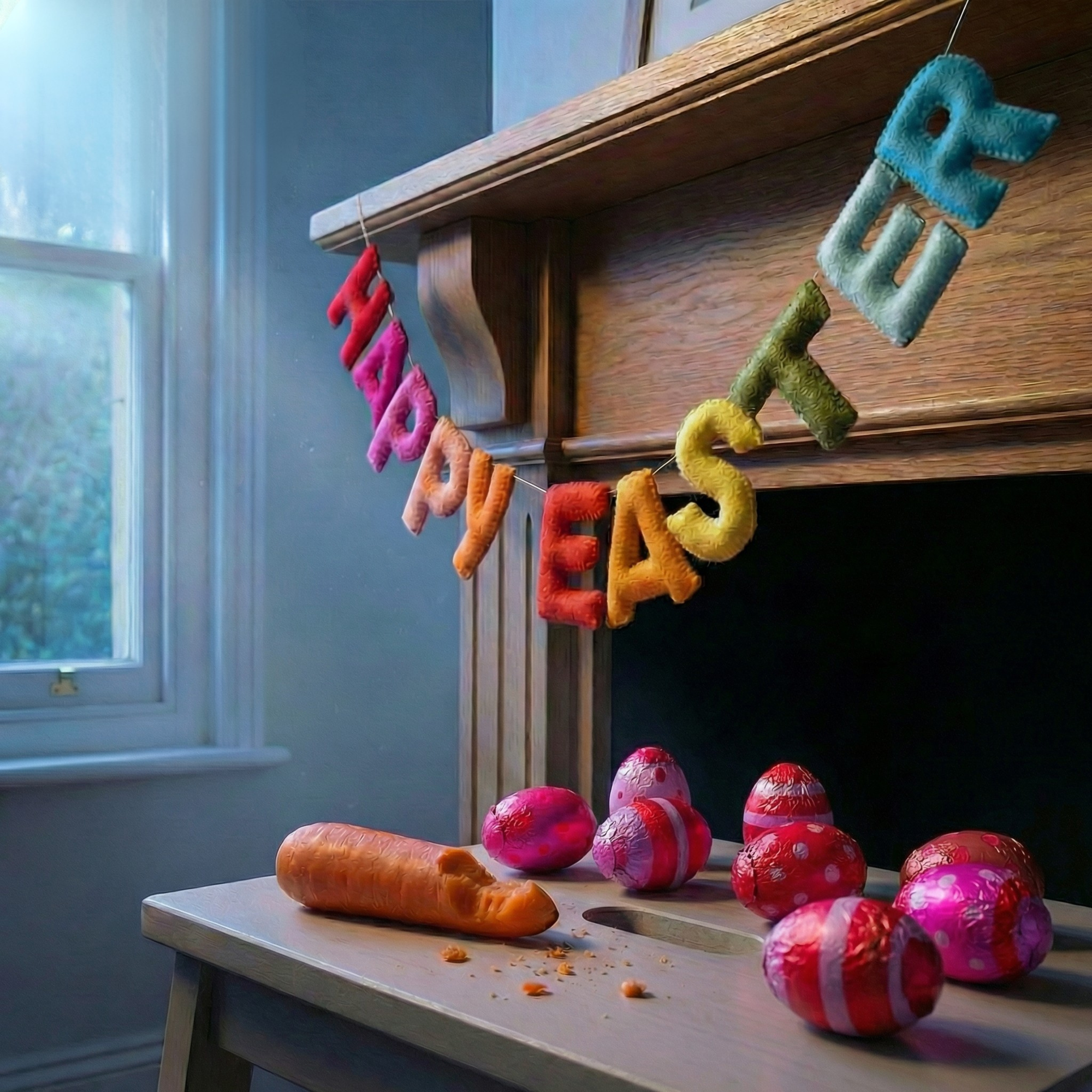 Fair Trade Happy Easter Garland - Colours assorted-Little Fish Co.