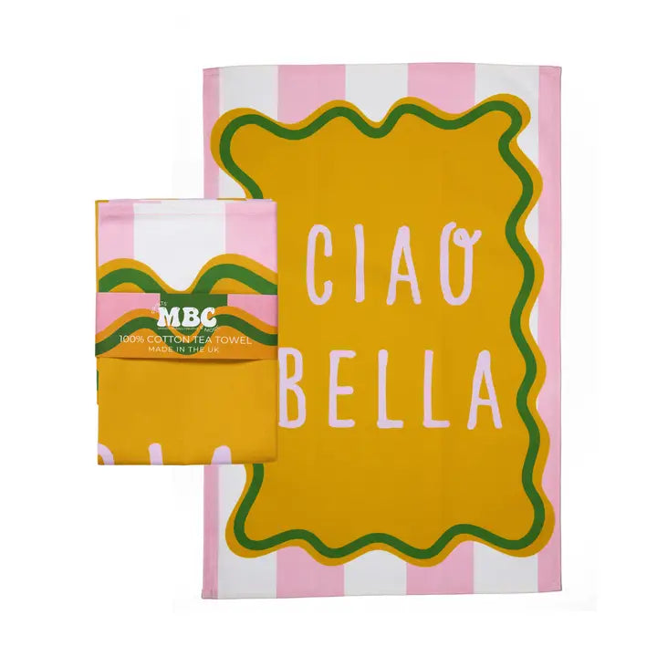 Ciao Bella Tea Towel-New Arrivals 2025-Little Fish Co.