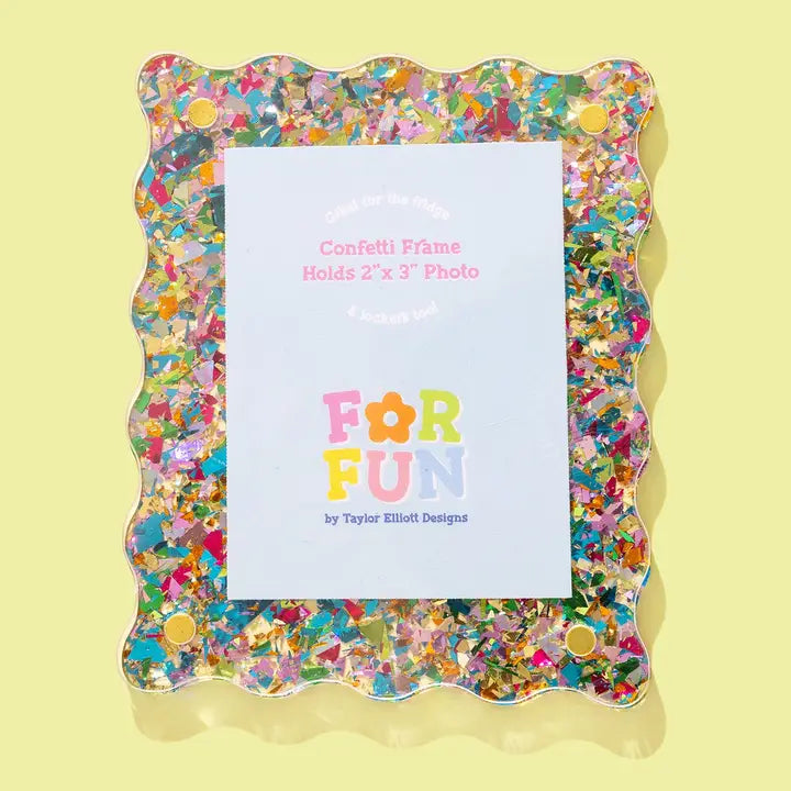 Acrylic magnet frame - Colourful Confetti-Little Fish Co.