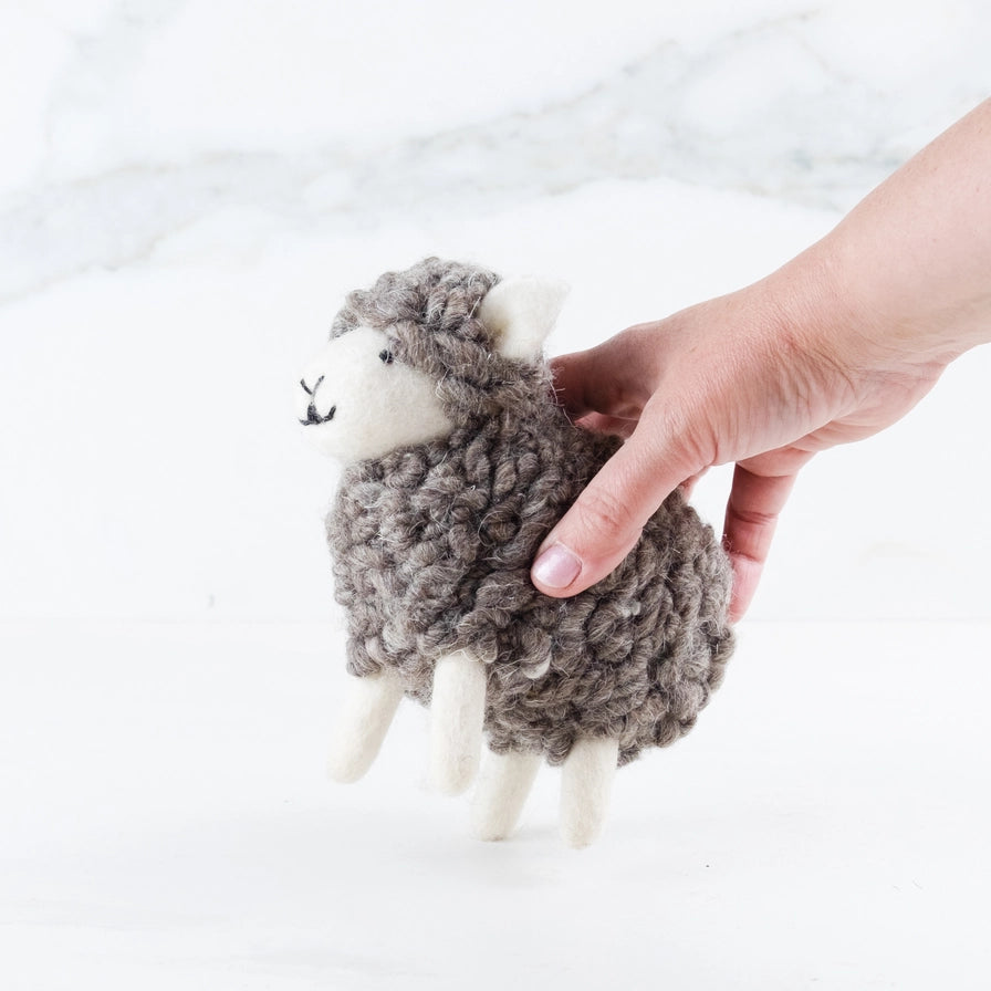 Large Wool Brown sheep-Little Fish Co.