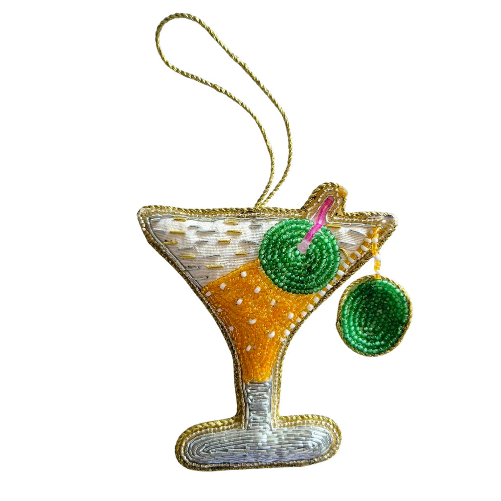 Beaded decoration - Orange Martini