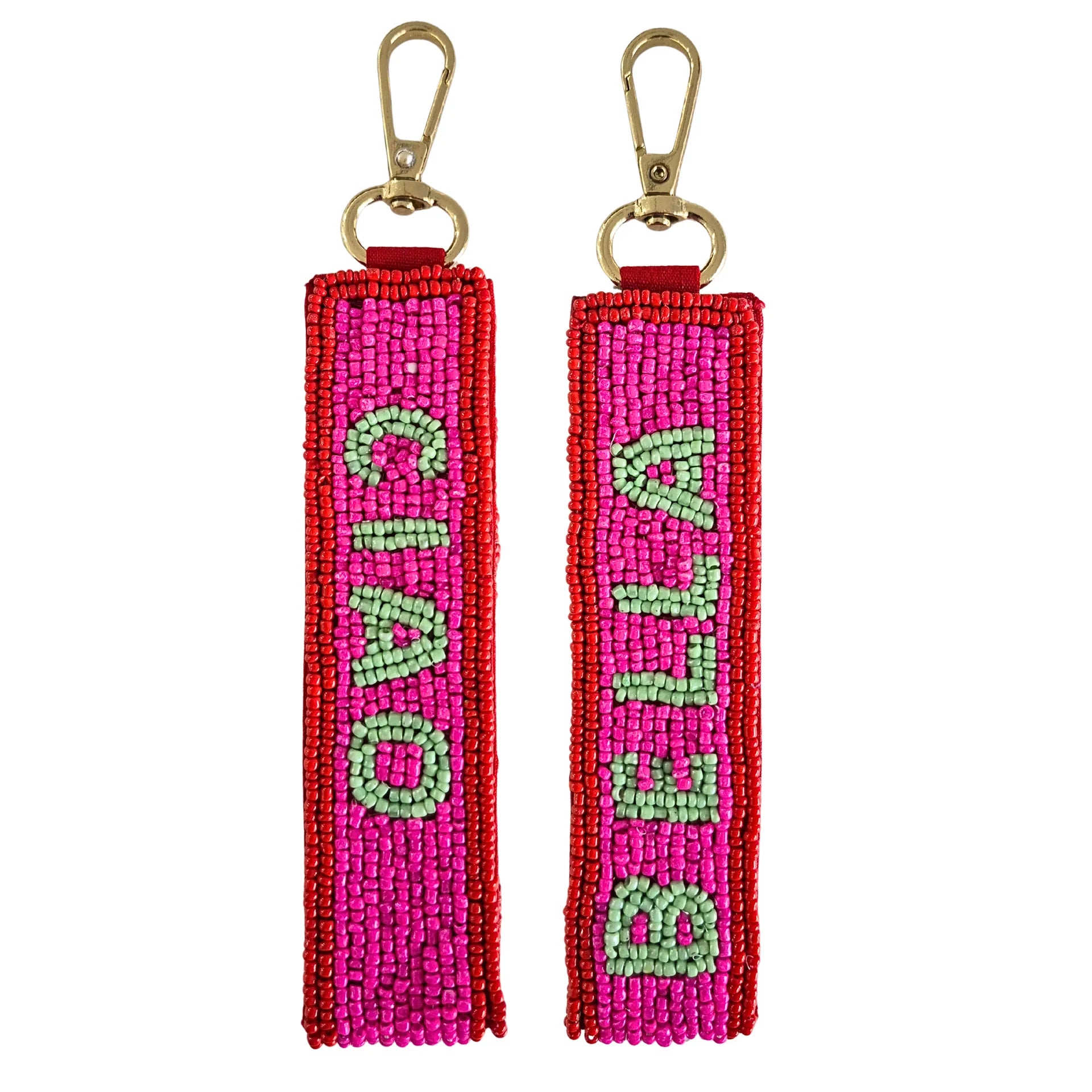 Beaded Keychain - ciao bella PINK-Fashion-Little Fish Co.