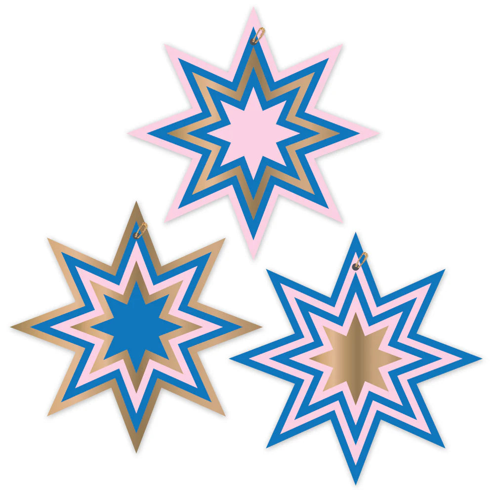Cosmic Gift Tags Pink & Electric Blue - Pack of 6-Fun-Little Fish Co.