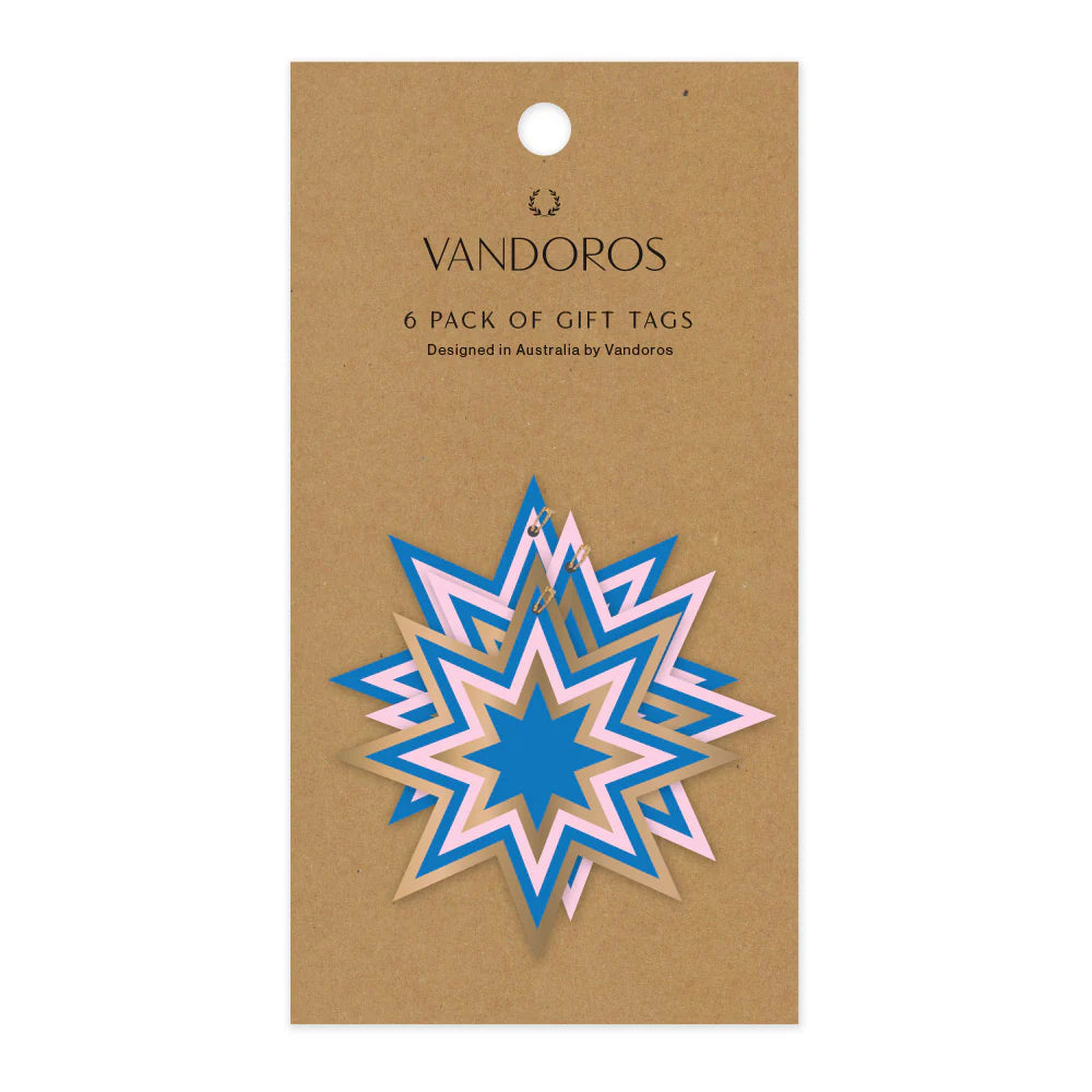 Cosmic Gift Tags Pink & Electric Blue - Pack of 6-Fun-Little Fish Co.
