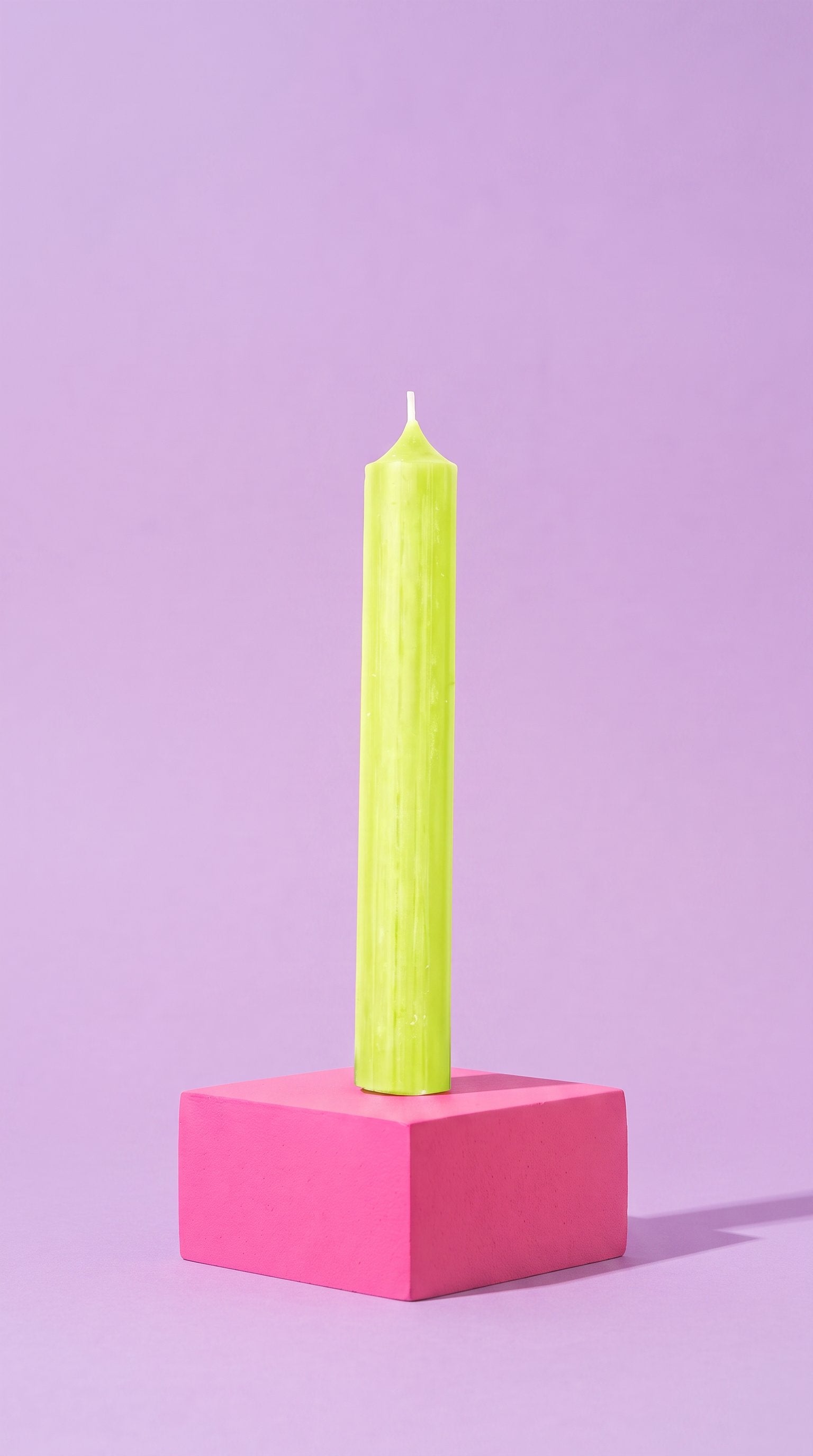 Cylinder Candle 8cm 8 hrs - colours assorted