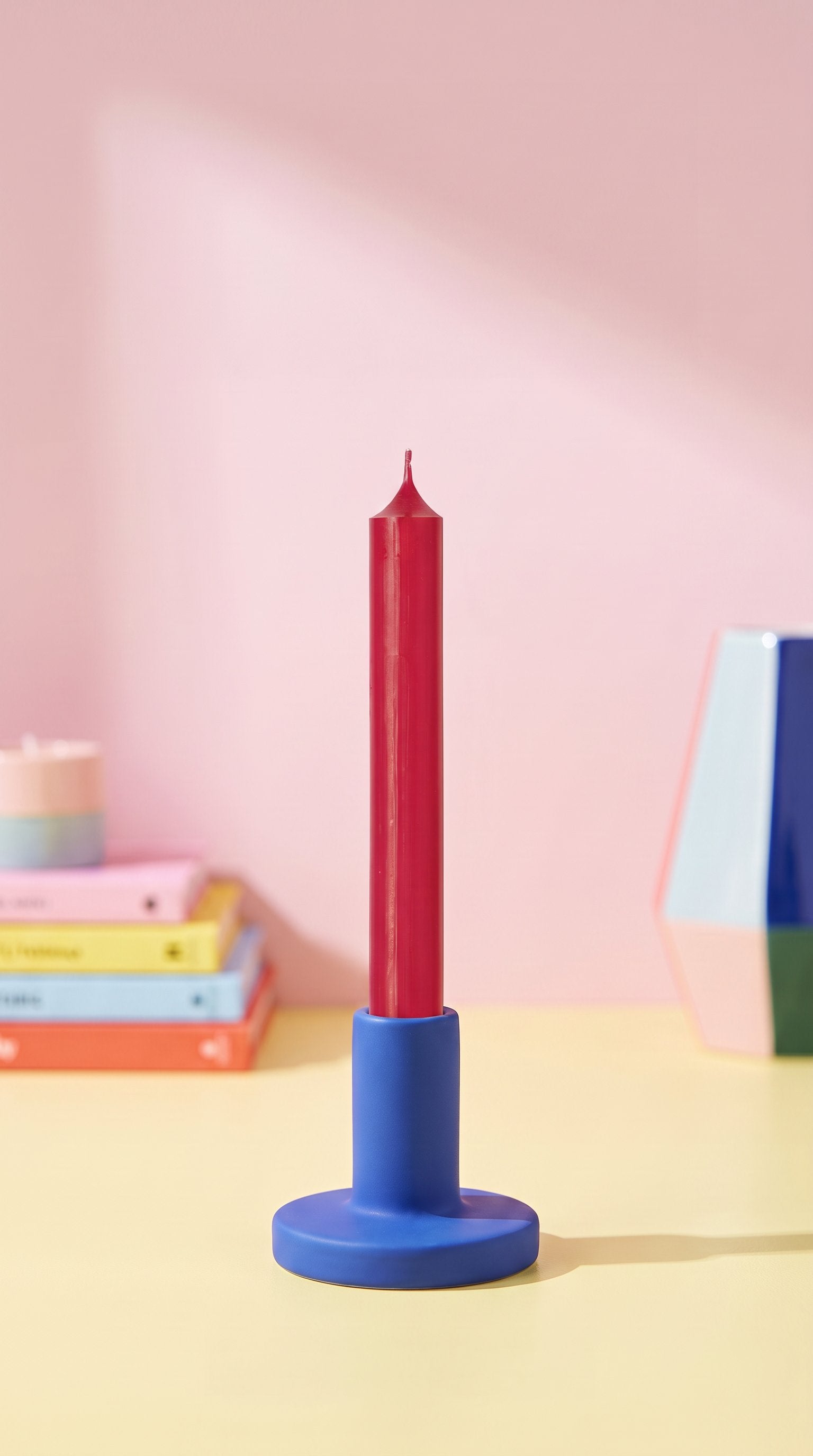Cylinder Candle 8cm 8 hrs - colours assorted