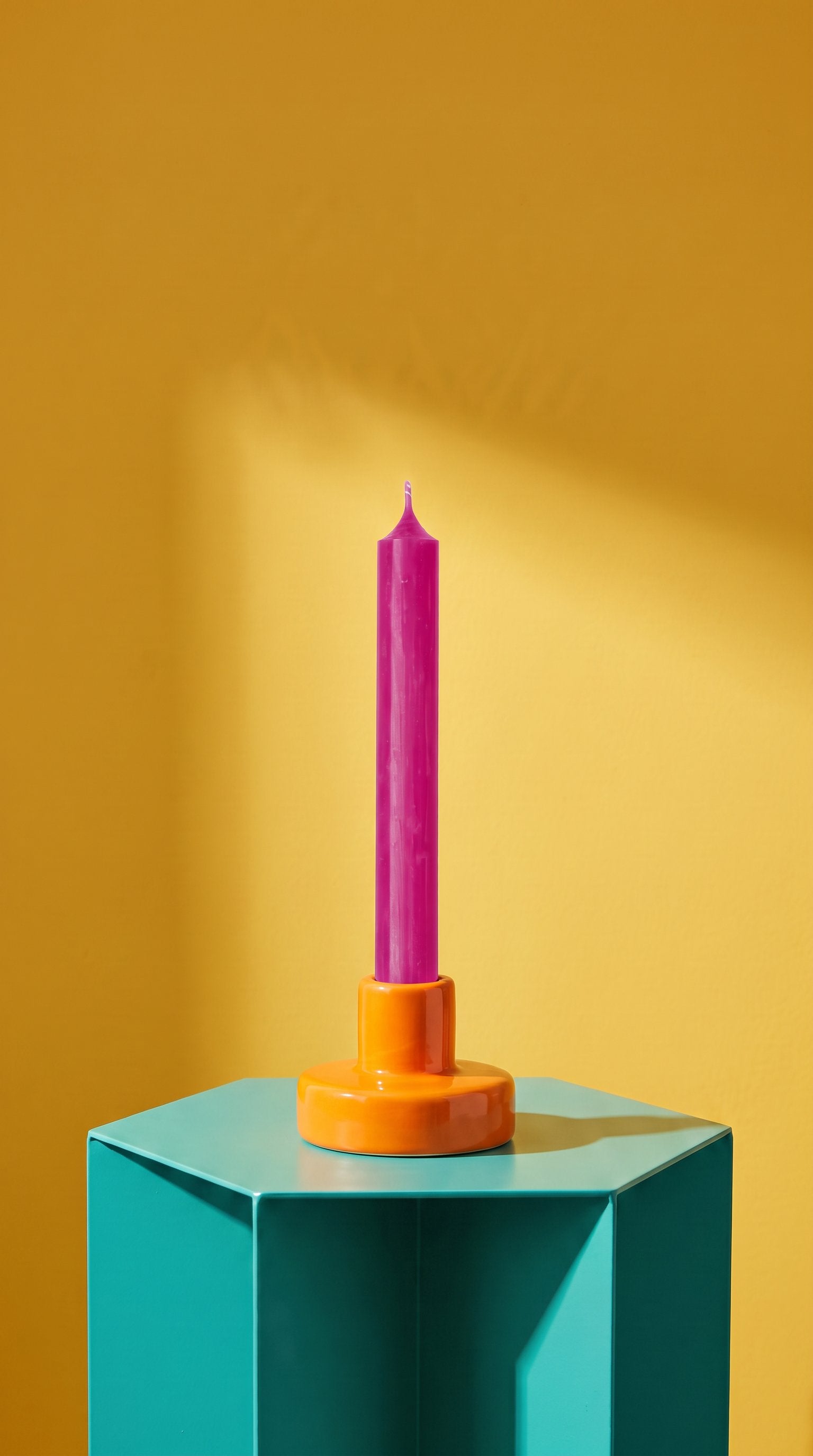 Cylinder Candle 8cm 8 hrs - colours assorted