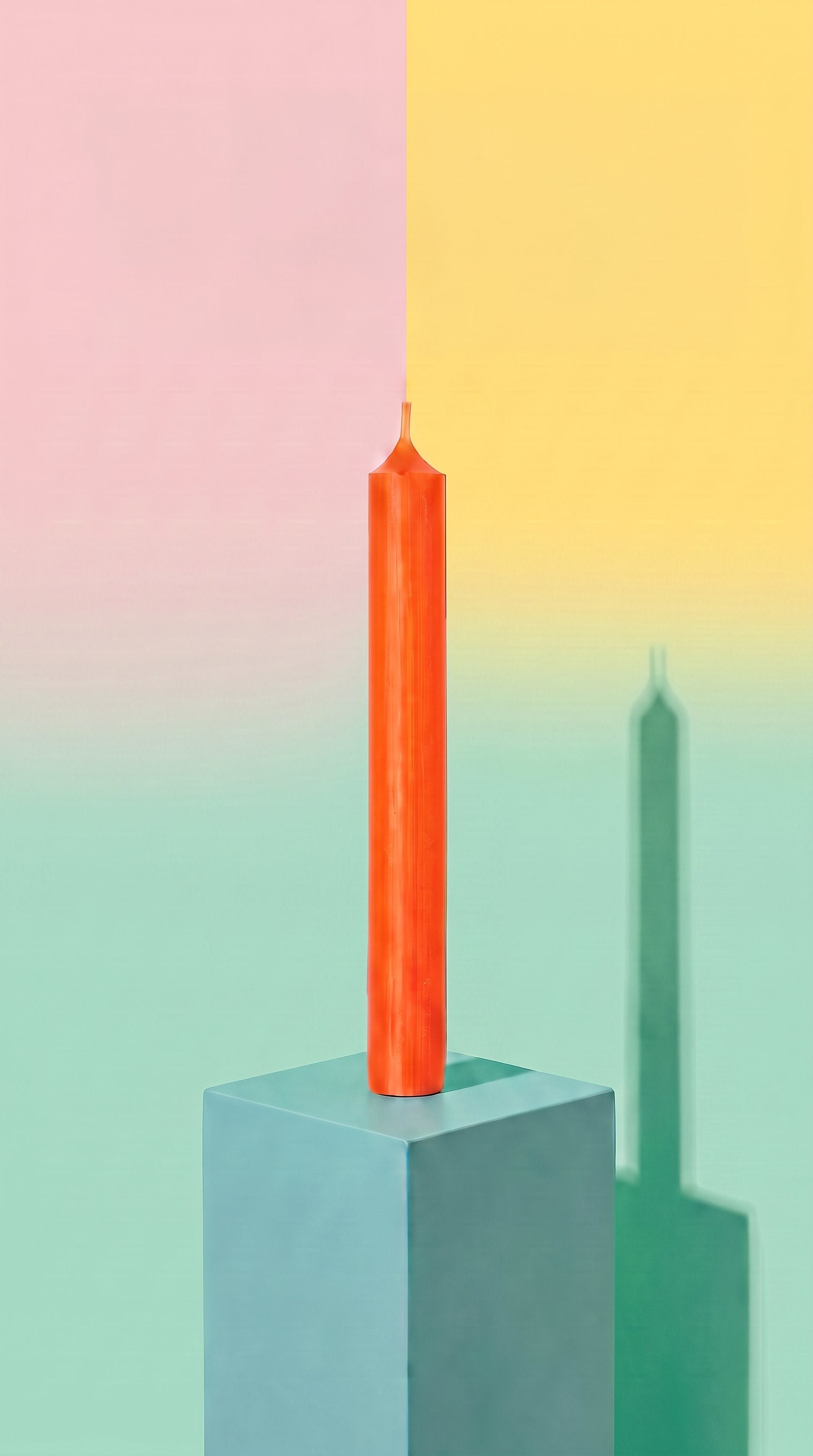 Cylinder Candle 8cm 8 hrs - colours assorted
