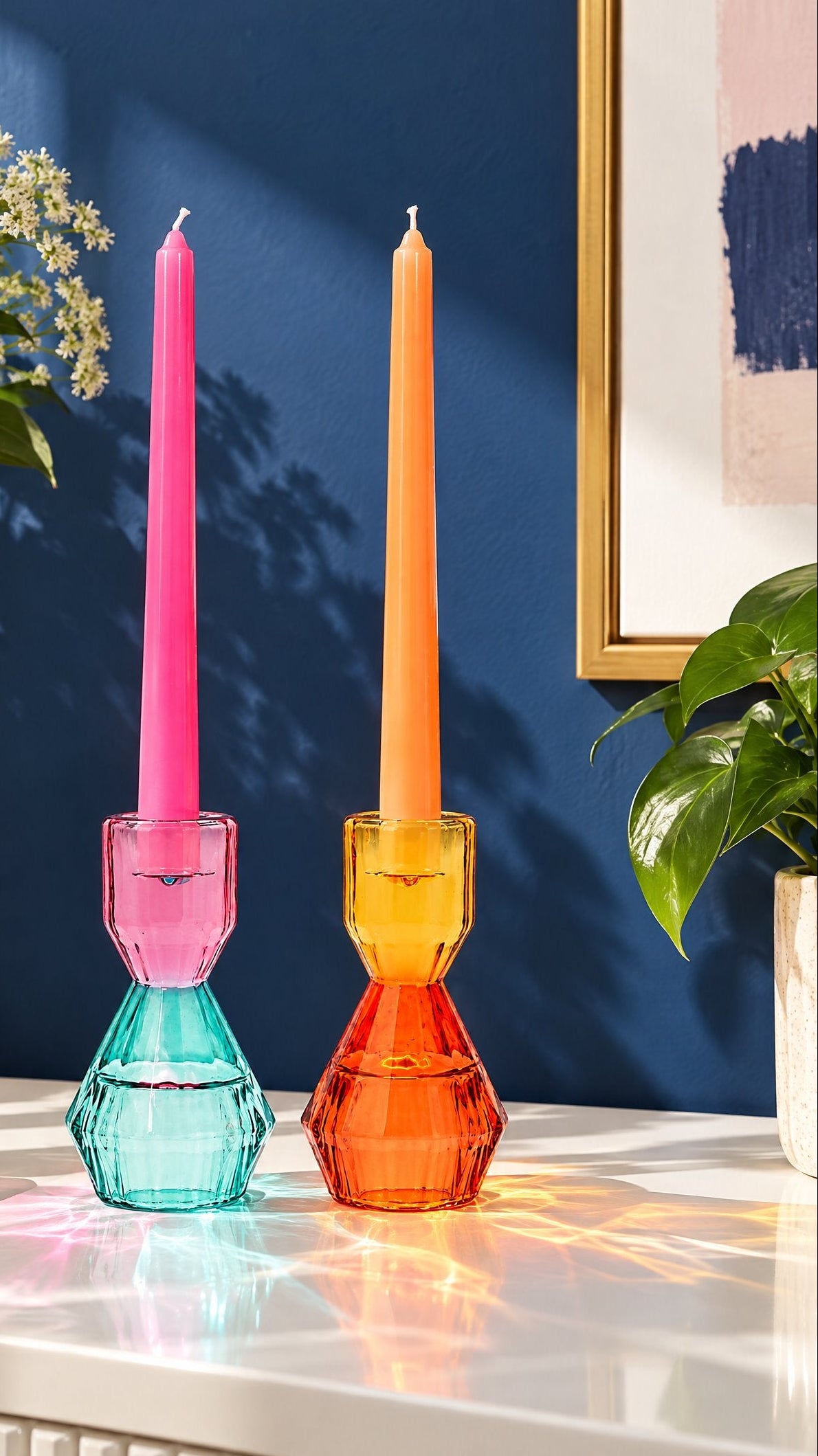 Ombre Glass candle holder