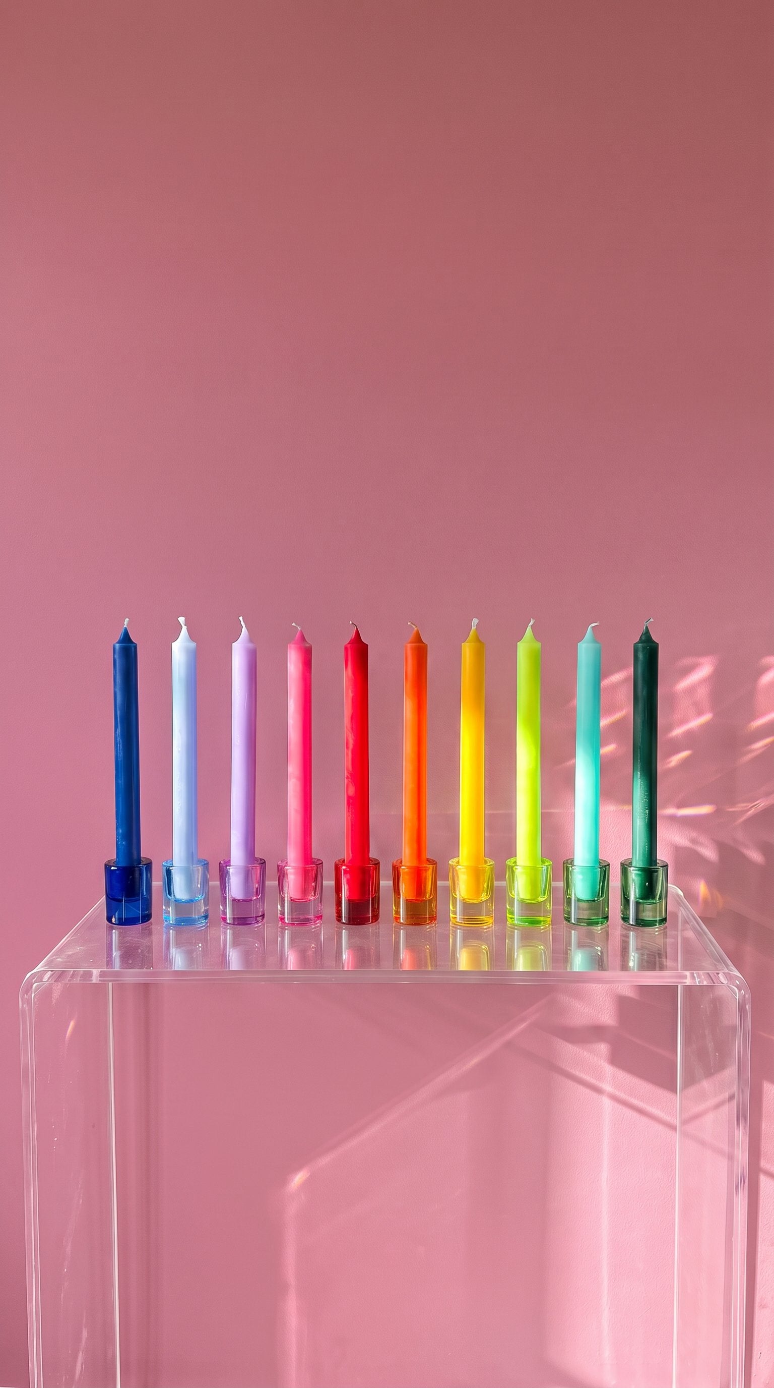 Cylinder Candle 8cm 8 hrs - colours assorted
