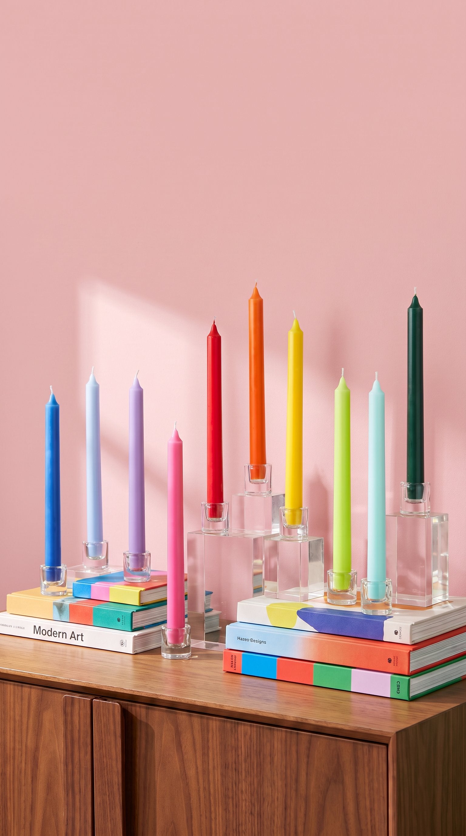 Cylinder Candle 8cm 8 hrs - colours assorted