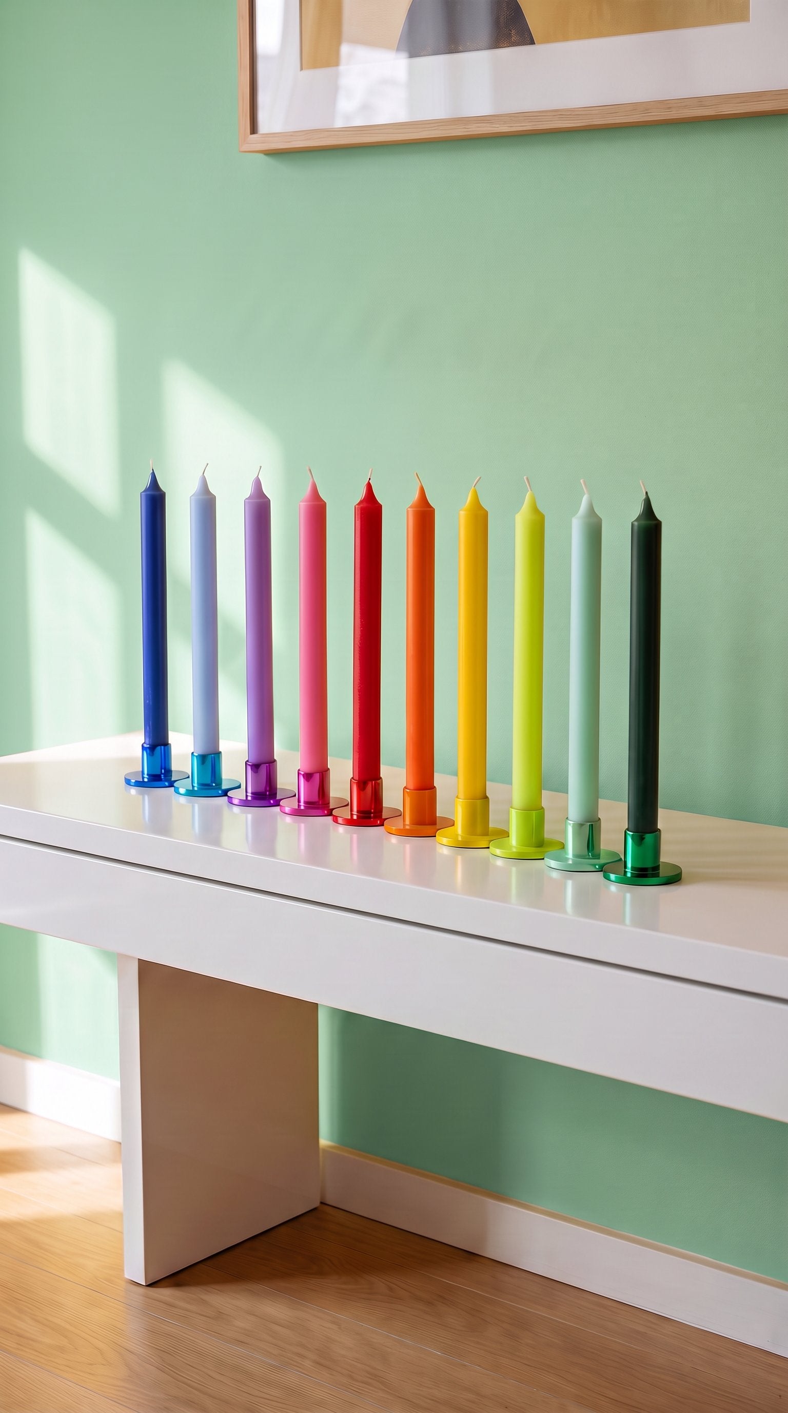 Cylinder Candle 8cm 8 hrs - colours assorted