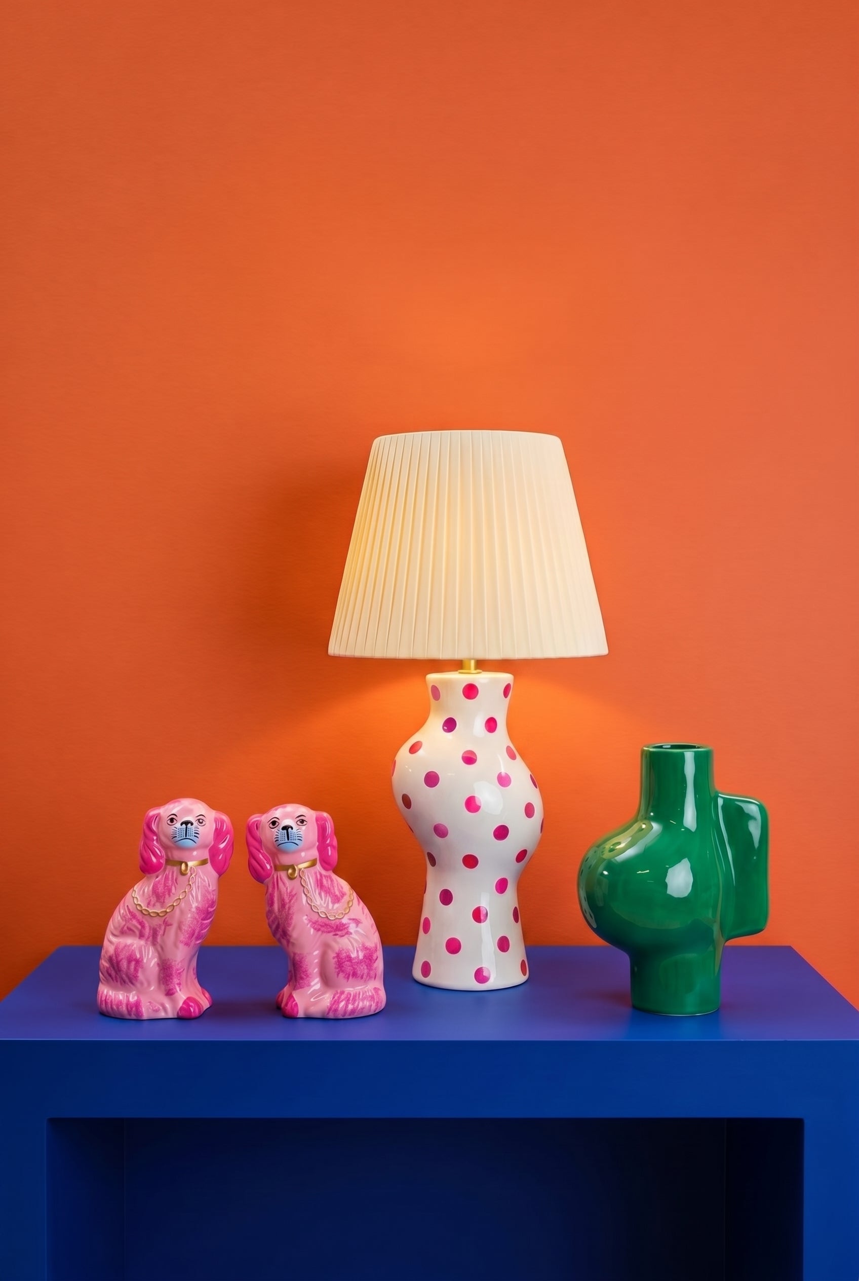STAFFORDSHIRE DOGS SMALL - Neon Pink
