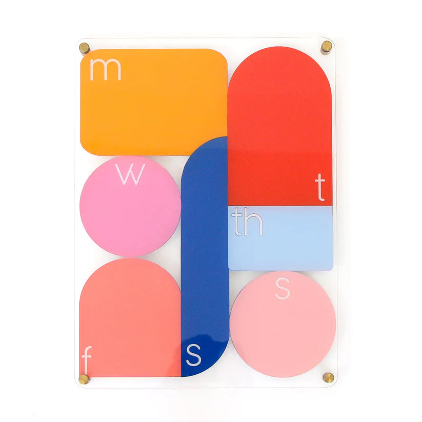 Geometric Weekly dry Erase Calendar-Fun-Little Fish Co.