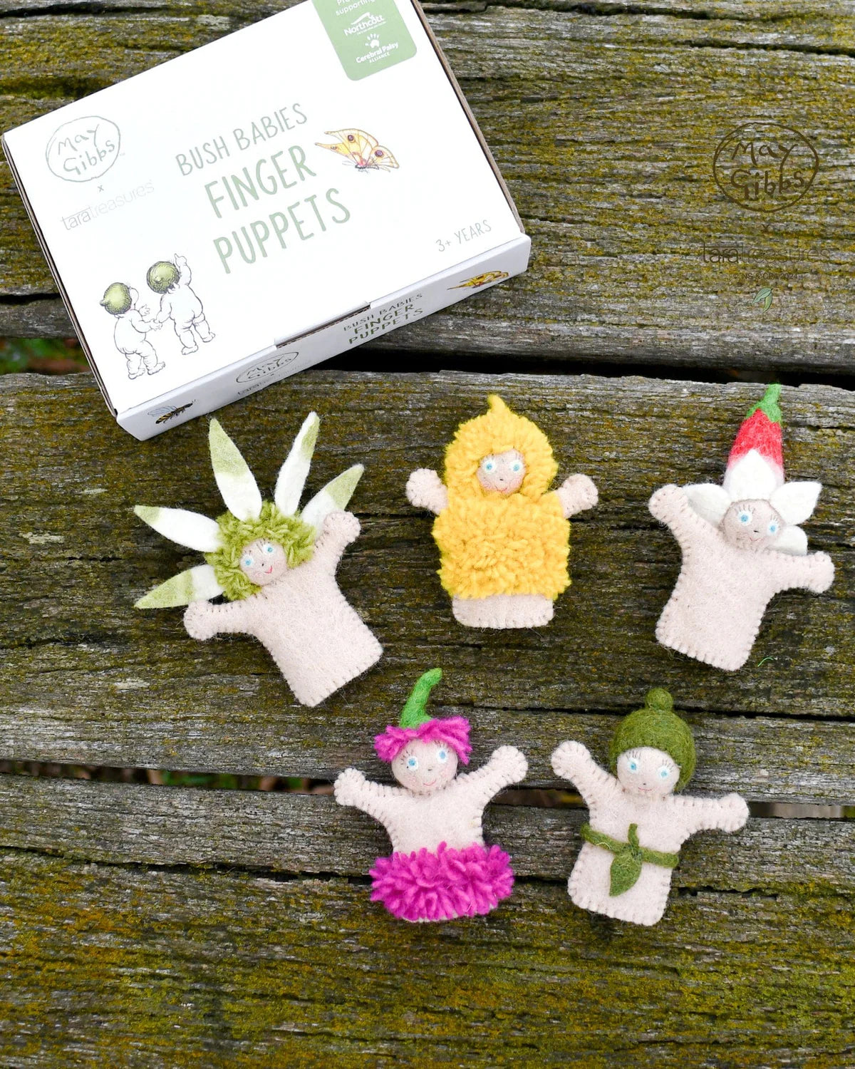 May Gibbs x Tara Treasures - Bush Babies Finger Puppets Set-Little Fish Co.