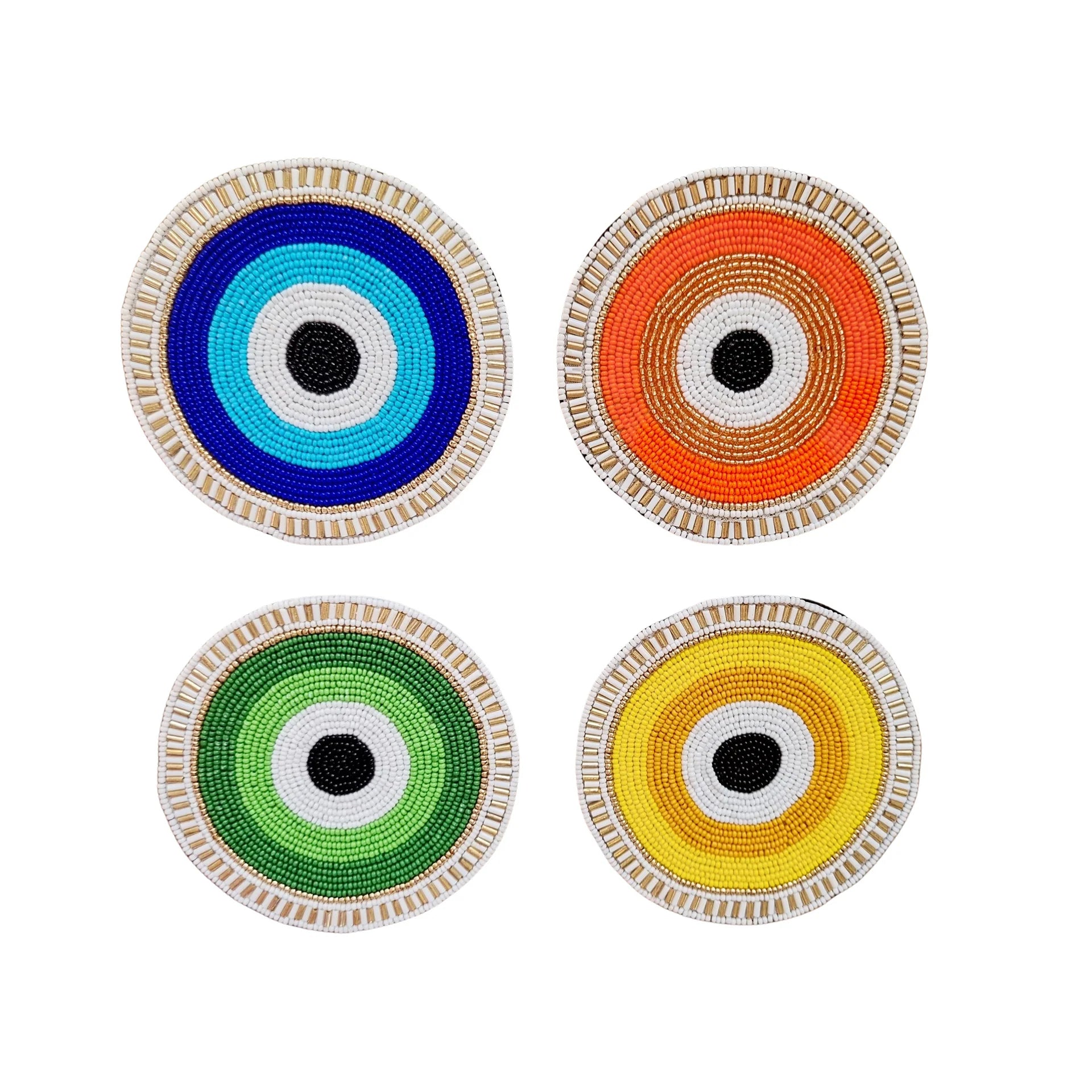 Eye beaded coasters-Fun-Little Fish Co.