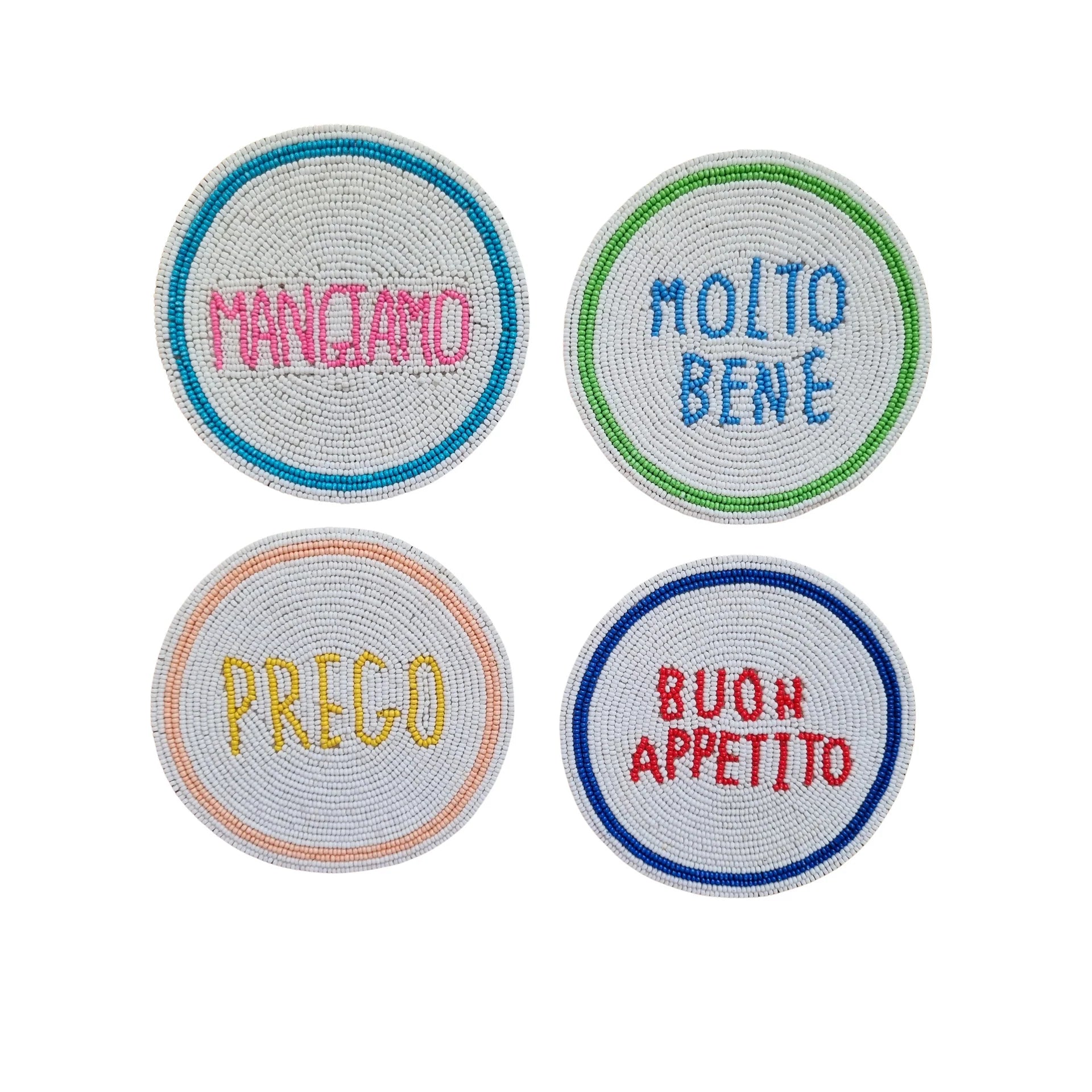 Italian beaded coasters-Fun-Little Fish Co.