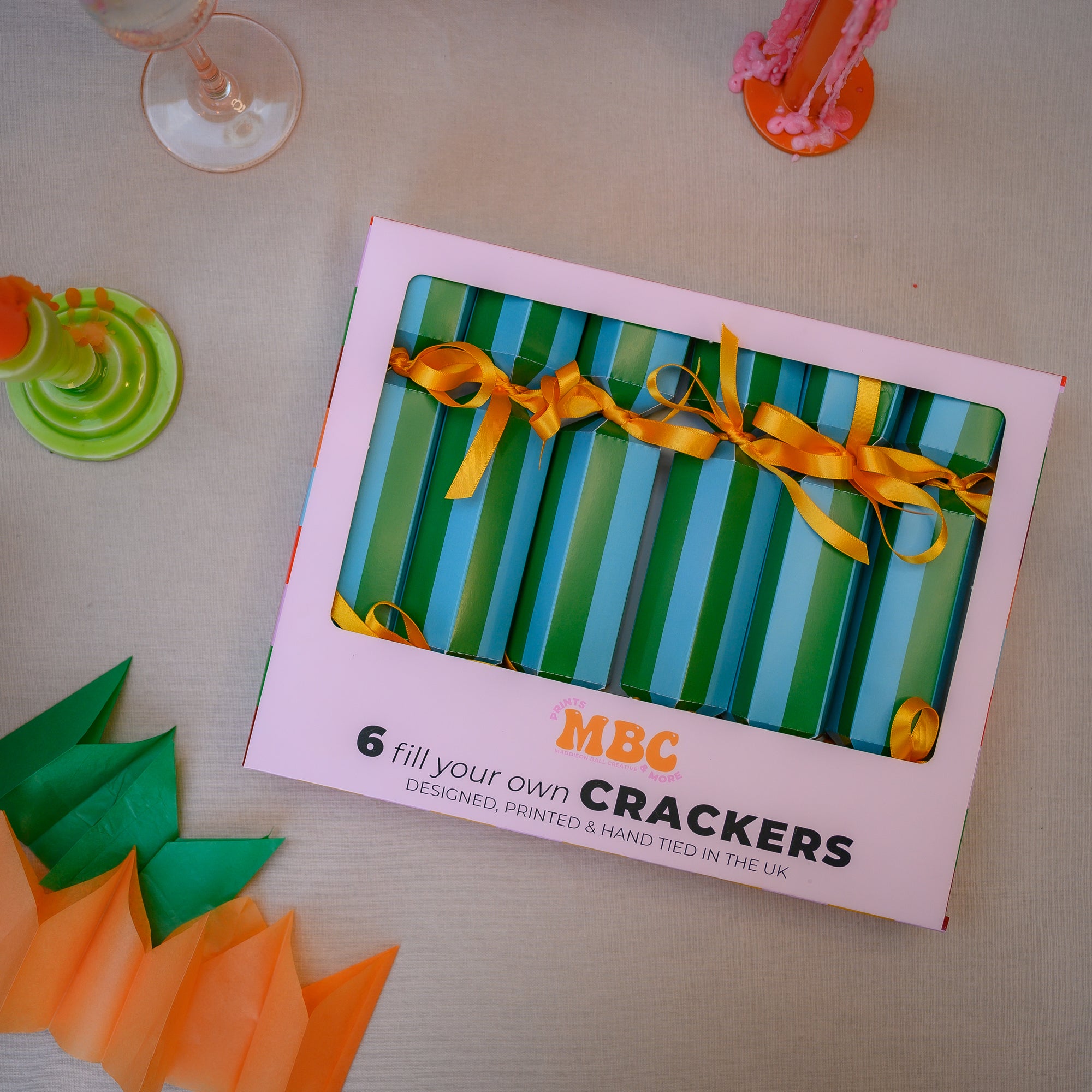 Fill your own Christmas cracker Green / Blue-Top 30 Christmas-Little Fish Co.