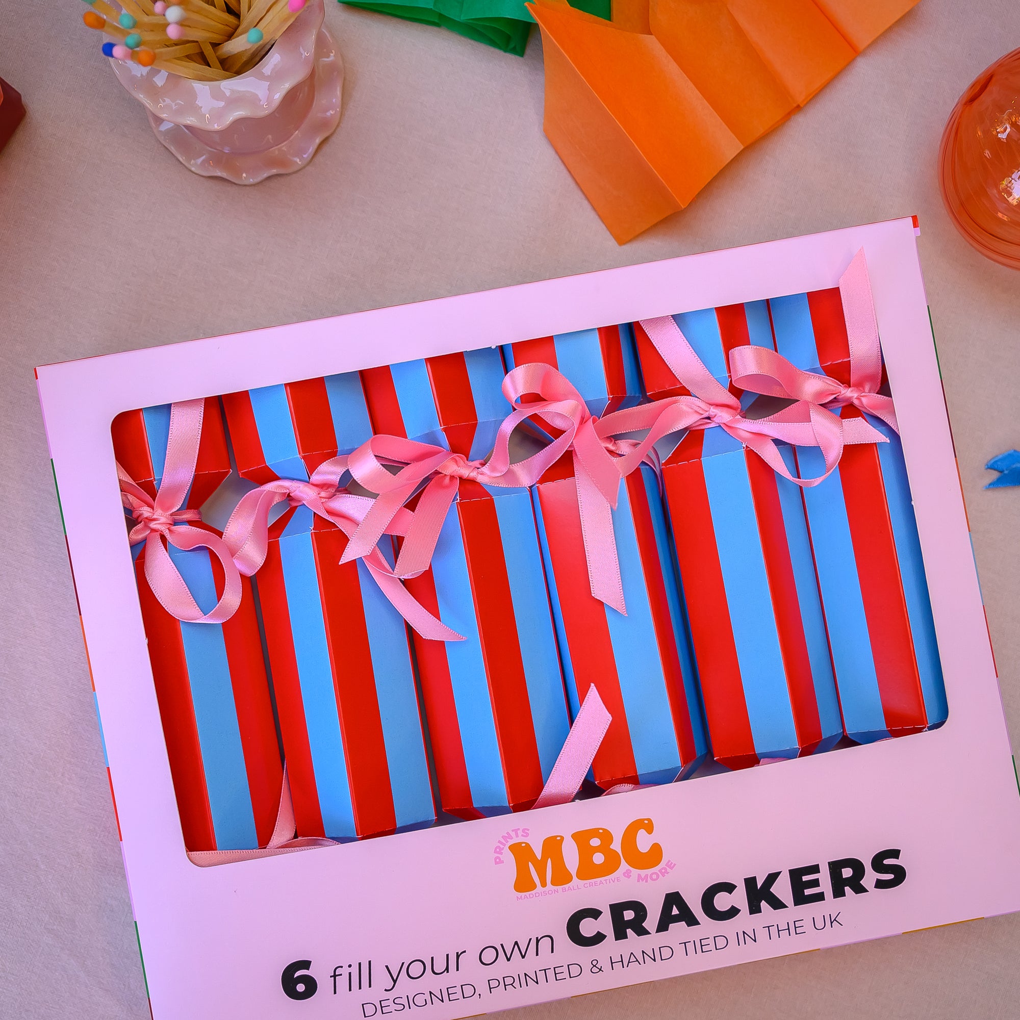 Fill your own Christmas cracker Blue / Red-Top 30 Christmas-Little Fish Co.