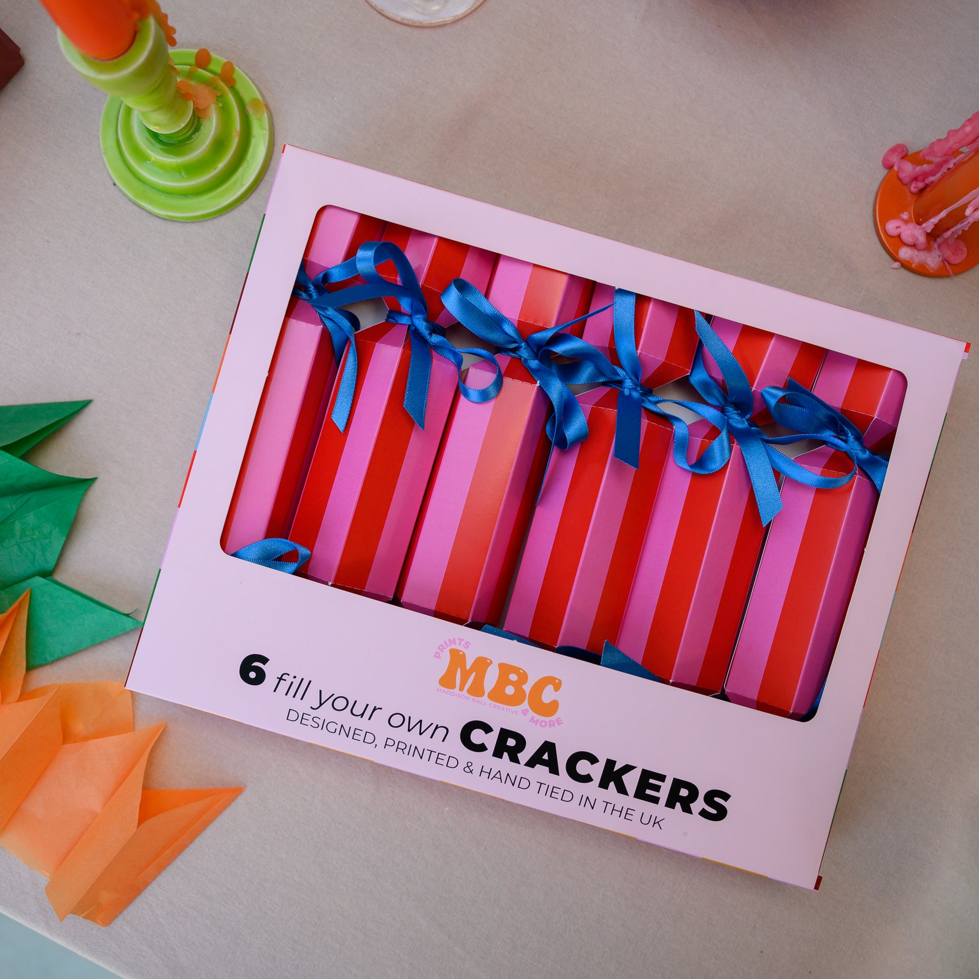 Fill your own Christmas cracker Pink / Red-Top 30 Christmas-Little Fish Co.