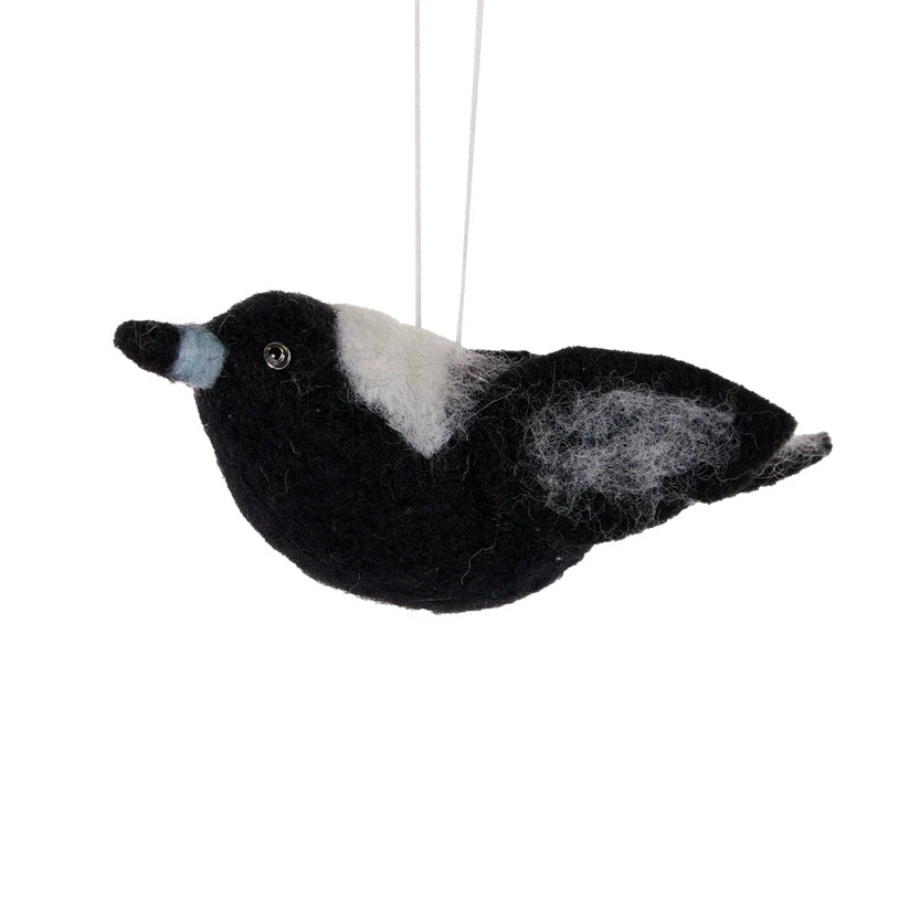 Wool Magpie - Ornament