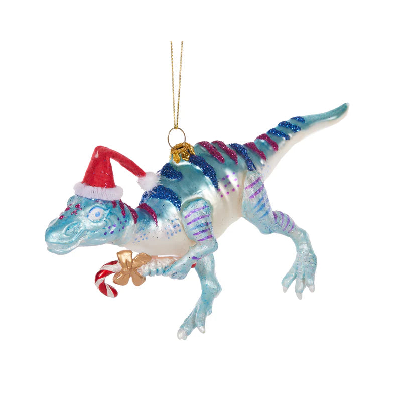 Glass Blue Dinosaur decoration-Little Fish Co.