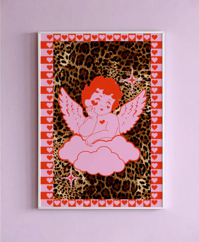 A5 Cherub wall print