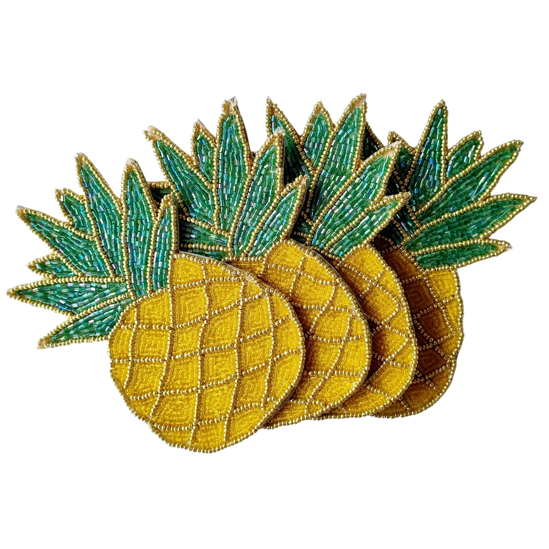 Pineapple beaded coasters-Fun-Little Fish Co.