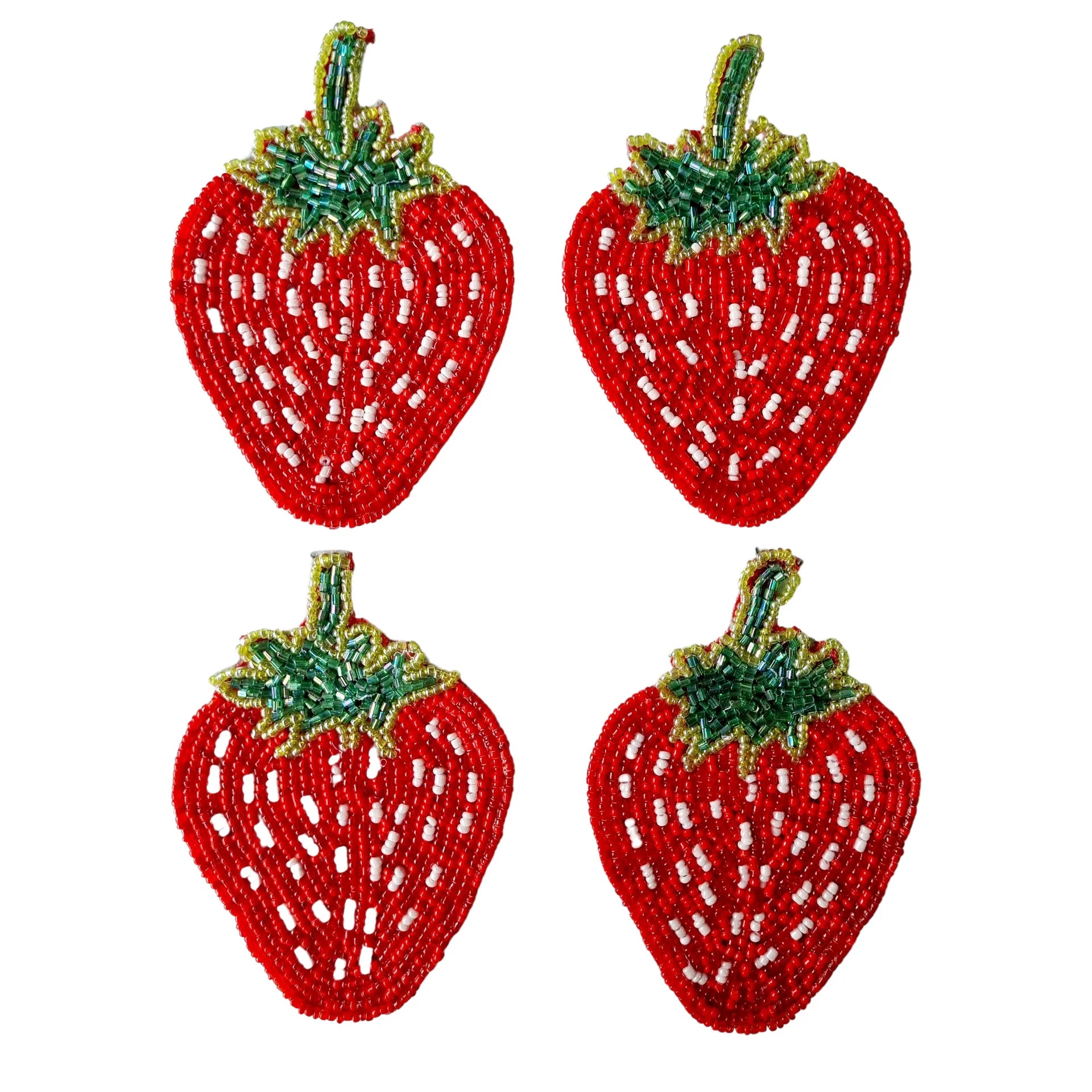 Strawberry beaded coasters-Fun-Little Fish Co.