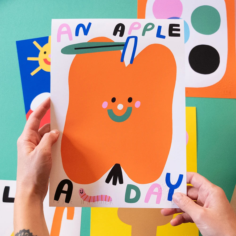 An apple a day print-Art-Little Fish Co.
