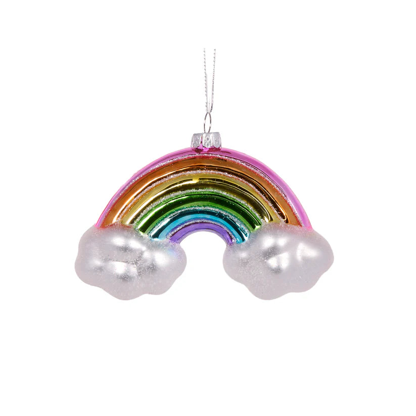 Retro Rainbow glass hanging  - Ornament