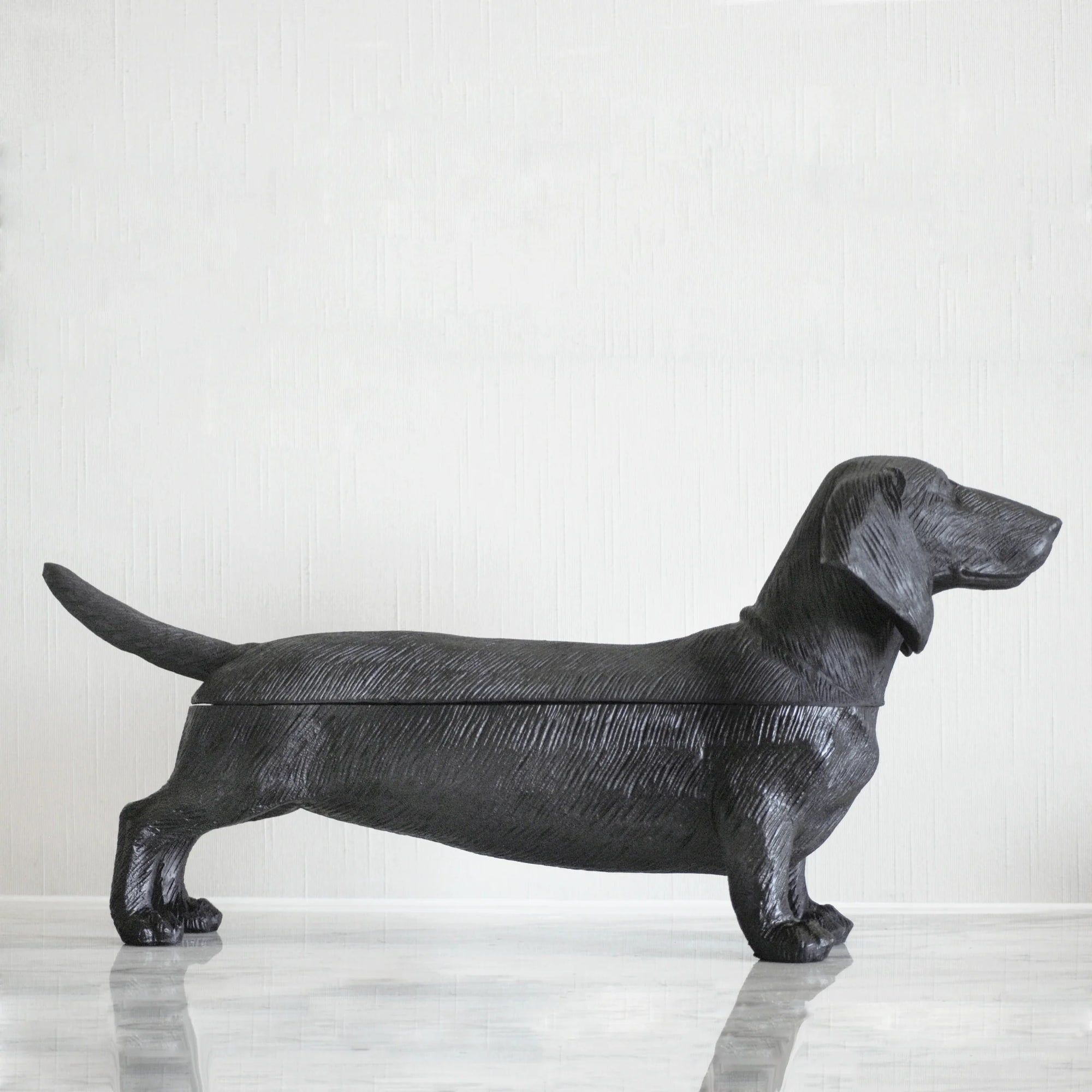 Dachshund secret bowl - Black-Little Fish Co.